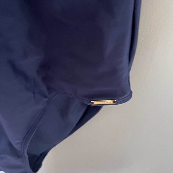 Relleciga Women’s One piece UV Protection Swimsuit Navy Blue Size S Zipper NWT - Picture 5 of 9